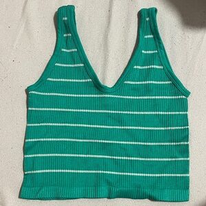 Emerald Striped Women's Tank Top